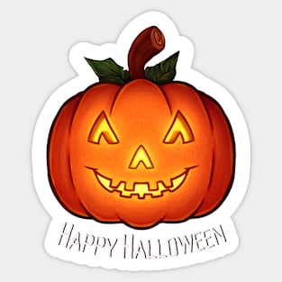 Vibrant Halloween Pumpkin Sticker